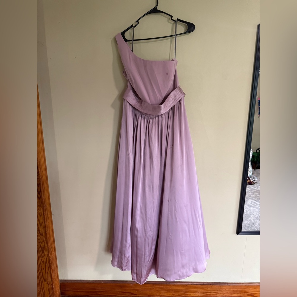 Bridesmaid Gown by Vera Wang Purple One Shoulder Wedding Dress